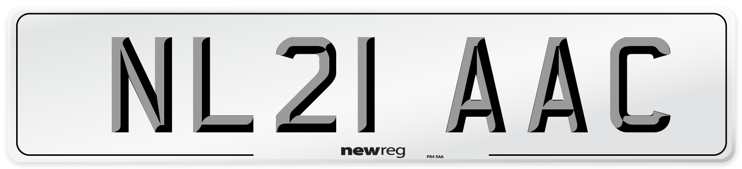 NL21 AAC Number Plate from New Reg